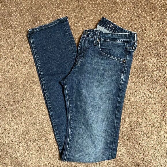 AG Adriano Goldschmied slim straight dark jean | size 28x34 - Picture 2 of 9